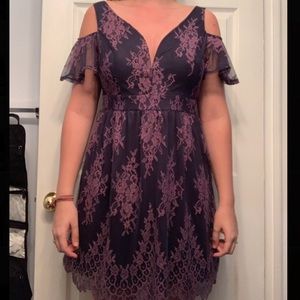 Purple lace dress